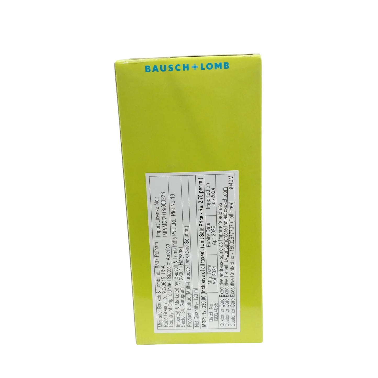 Bausch+lomb Bio true contact lenses solution Agarwal optical mansarovar
