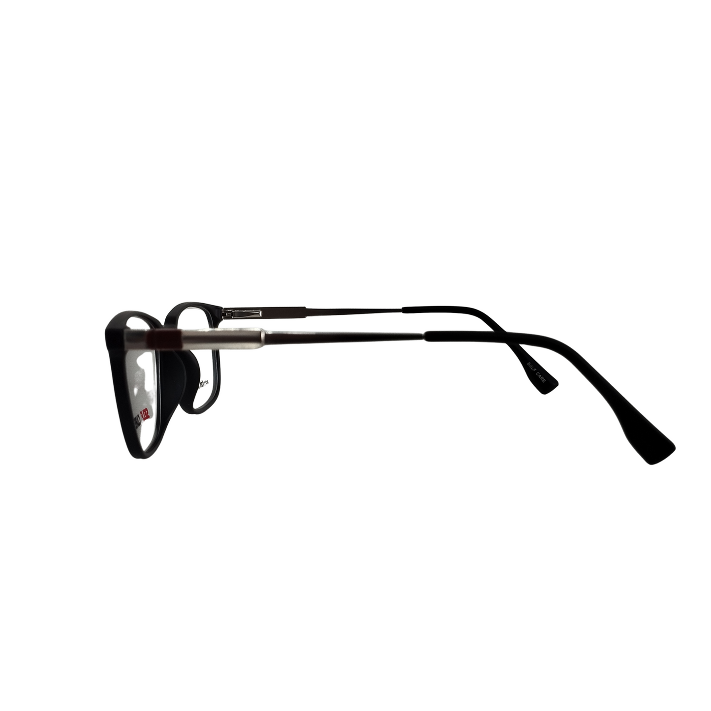 Unisex Black square acetate metal Chsma chachu