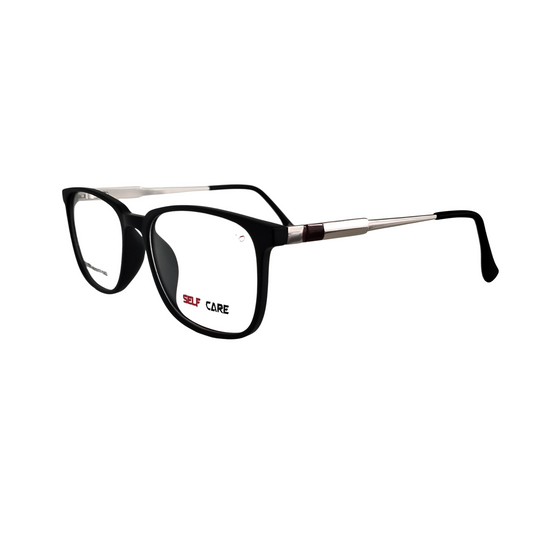 Unisex Black square acetate metal Chsma chachu