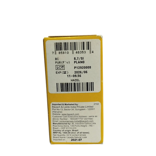 Bausch+lomb hazel contact lens Chsma chachu