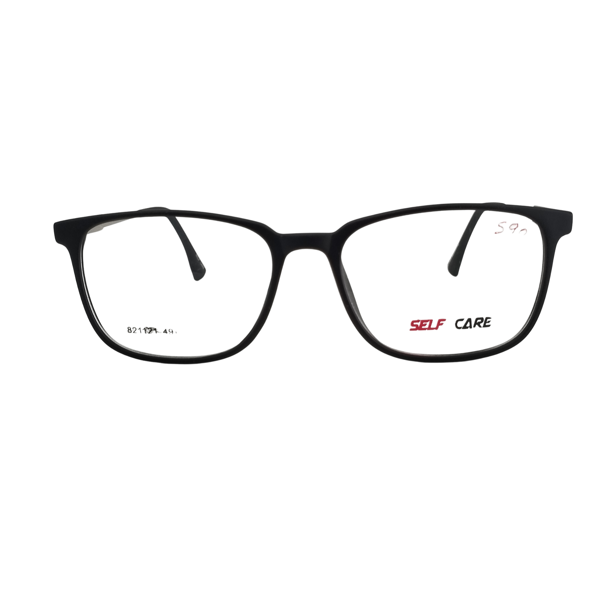 Unisex Black square acetate metal Chsma chachu