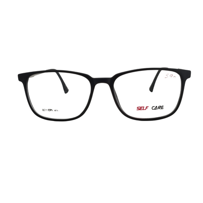 Unisex Black square acetate metal Chsma chachu