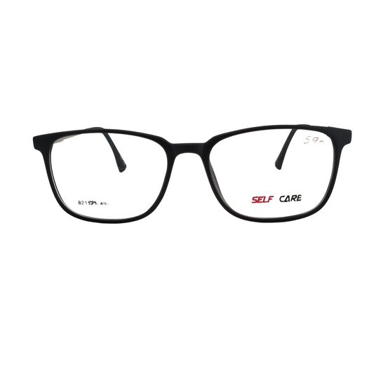 Unisex Black square acetate metal Chsma chachu