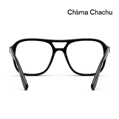 Chasma chachu -black-square-double bar-glossy finishing- Chsma chachu
